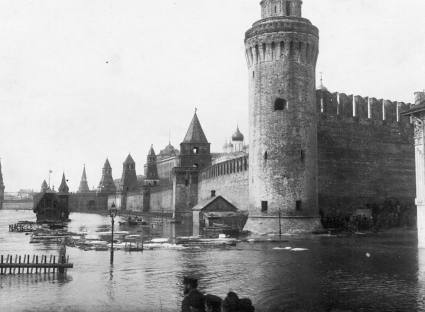 Потоп в Москве 1908 года на старых фото и открытках