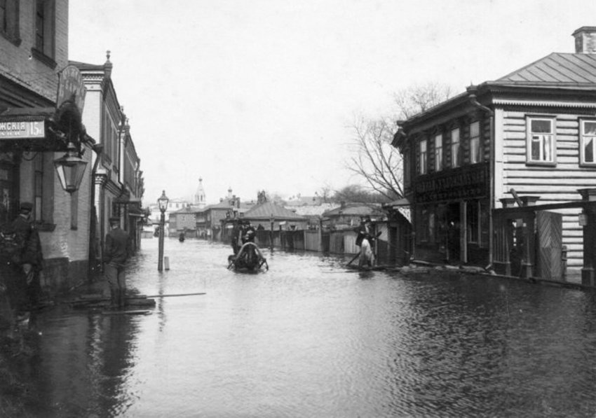 Потоп в Москве 1908 года на старых фото и открытках