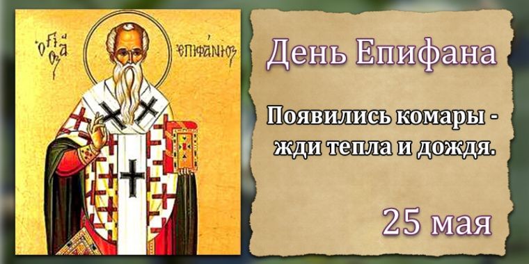 Епифанов день в народе отмечают 25 мая