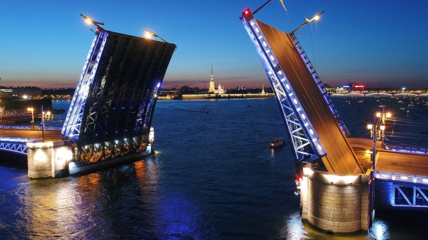 Развод мостов в Санкт-Петербурге в июне 2021 года, график по часам