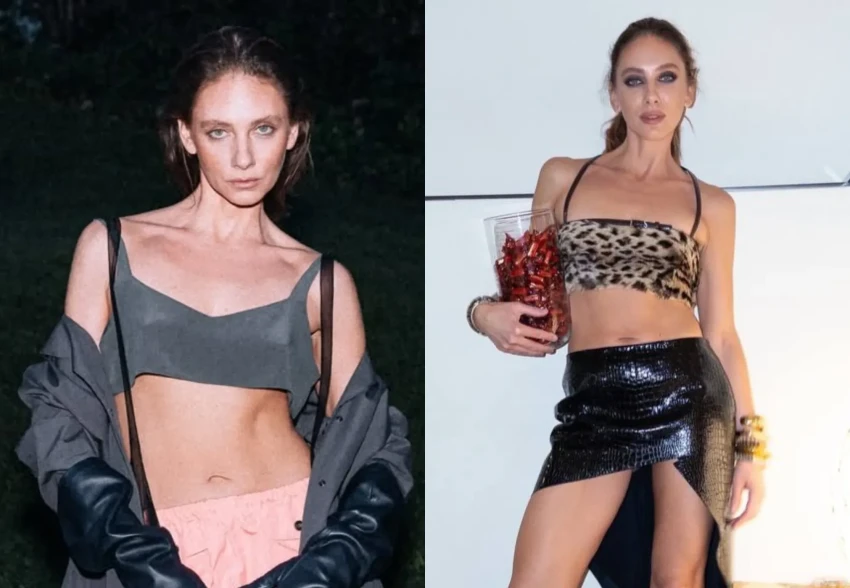 Леопард, прозрачная юбка и кружево: жена главы Газпромбанка Даша Попова посетила модные показы в Милане